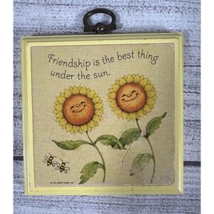 Vintage Hallmark Wall Plaque Friendship Is The Best Thing Under The Sun